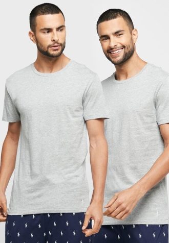 Šedá pánská trička Ralph Lauren 3 Pack Assorted Crew Neck