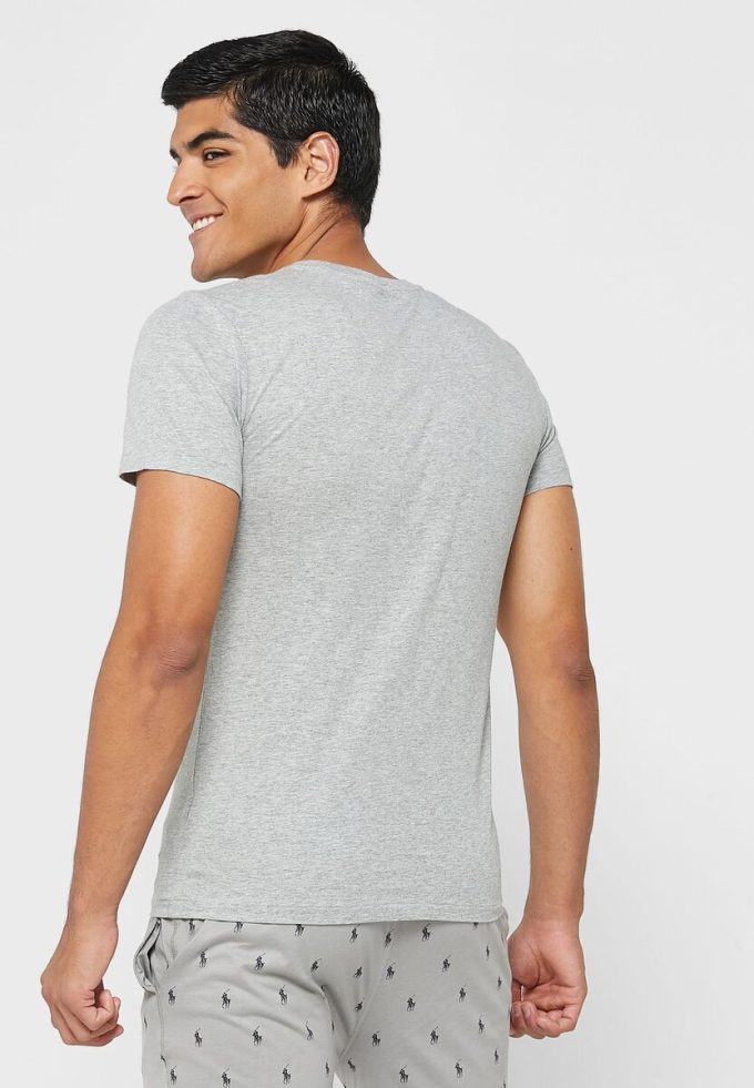 Šedá pánská trička Ralph Lauren 3 Pack Assorted Crew Neck