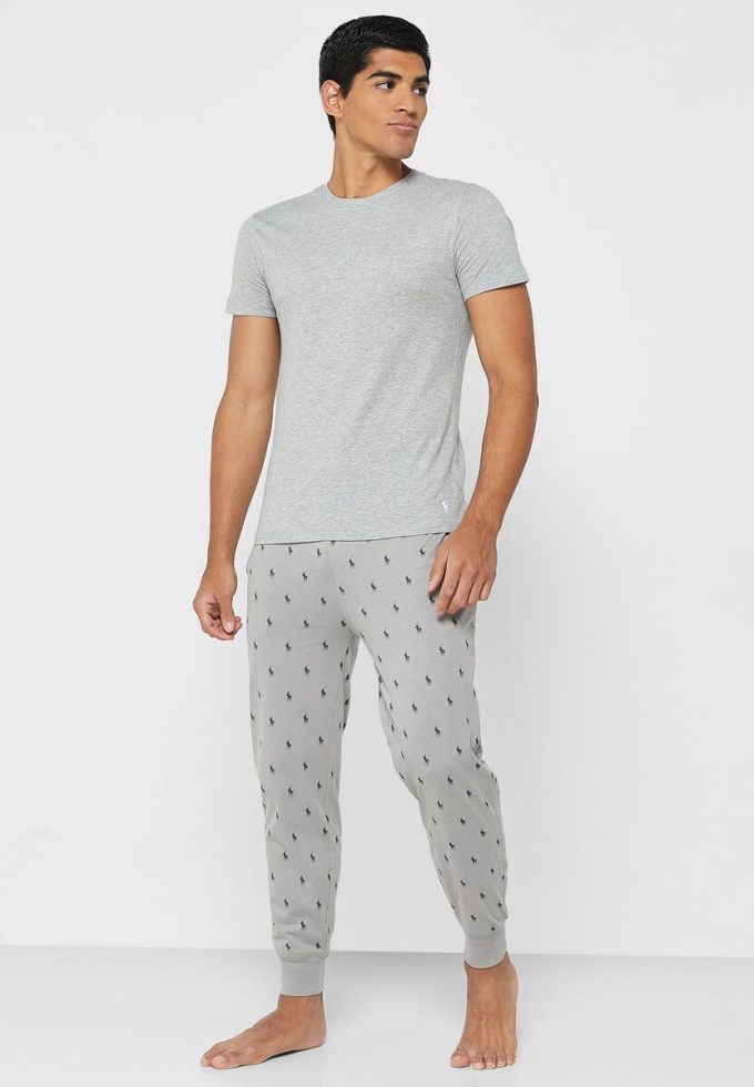Šedá pánská trička Ralph Lauren 3 Pack Assorted Crew Neck