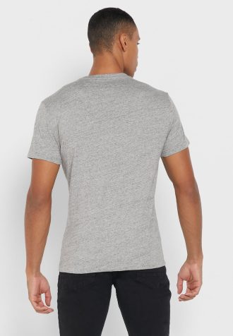 Šedá pánská trička Ralph Lauren Essential Crew Neck