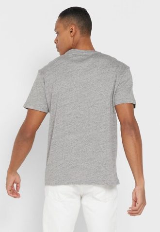 Šedá pánská trička Ralph Lauren Essential Crew Neck