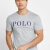 Šedá pánská trička Ralph Lauren Logo Crew Neck Šedá pánská trička Ralph Lauren Logo Crew Neck