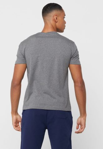 Šedá pánská trička Ralph Lauren Logo Crew Neck