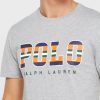 Šedá pánská trička Ralph Lauren Logo Crew Neck