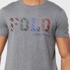Šedá pánská trička Ralph Lauren Logo Crew Neck