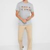 Šedá pánská trička Ralph Lauren Logo Crew Neck