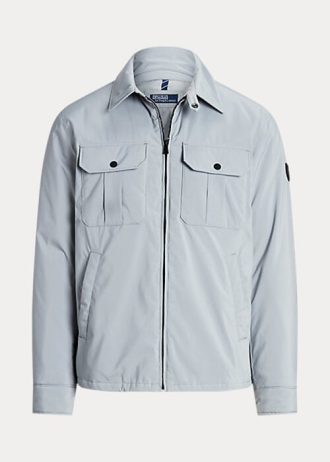 Šedé pánské vodoodpudivé bundy Ralph Lauren Šedé pánské vodoodpudivé bundy Ralph Lauren