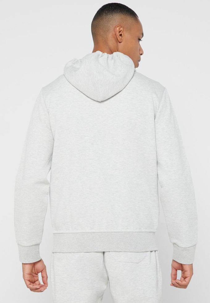 Šedá pánská základní mikina s kapucí Ralph Lauren