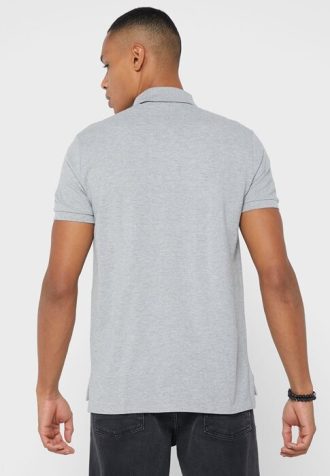 Šedé pánské základní polokošile Ralph Lauren Šedé pánské základní polokošile Ralph Lauren