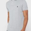 Šedé pánské základní polokošile Ralph Lauren