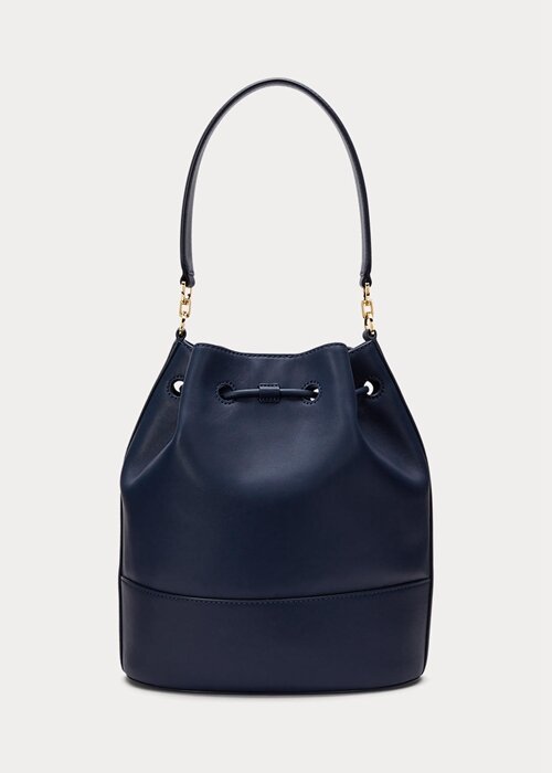 Elegantní dámská kožená kabelka Ralph Lauren Navy Elegantní dámská kožená kabelka Ralph Lauren Navy