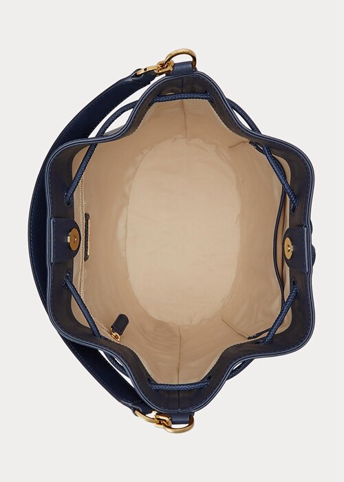 Elegantní dámská kožená kabelka Ralph Lauren Navy Elegantní dámská kožená kabelka Ralph Lauren Navy