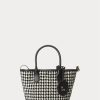 Černé/bílé dámské kabelky Houndstooth Ralph Lauren Houndstooth Mini Bellport