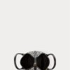 Černé/bílé dámské kabelky Houndstooth Ralph Lauren Houndstooth Mini Bellport