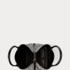 Černé/bílé dámské kabelky Houndstooth Ralph Lauren Houndstooth střední Bellport