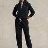 Černé dámské atletické kalhoty Ralph Lauren Fleece Černé dámské atletické kalhoty Ralph Lauren Fleece