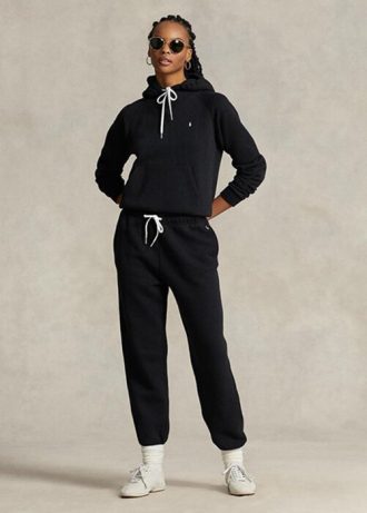 Černé dámské atletické kalhoty Ralph Lauren Fleece