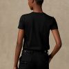 Černá dámská bavlněná trička Ralph Lauren Safari Polo Bear Černá dámská bavlněná trička Ralph Lauren Safari Polo Bear