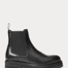 Černé dámské boty Chelsea Ralph Lauren Calfskin Lug