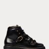 Černé dámské boty Ralph Lauren Dimicia Welington Burnishedie