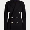Černé dámské bundy Ralph Lauren Camden Wool-Blend