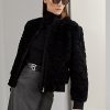 Černé dámské bundy Ralph Lauren Raygan Shearling Bomber