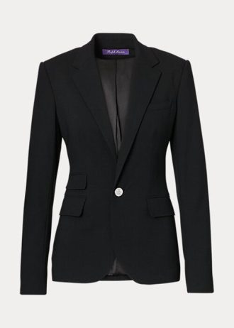 Černé dámské bundy ze strečové vlny Ralph Lauren Parker