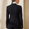 Černé dámské bundy ze strečové vlny Ralph Lauren Parker