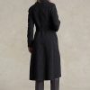 Černé dámské dvoulícní kabáty Ralph Lauren Pinstripe