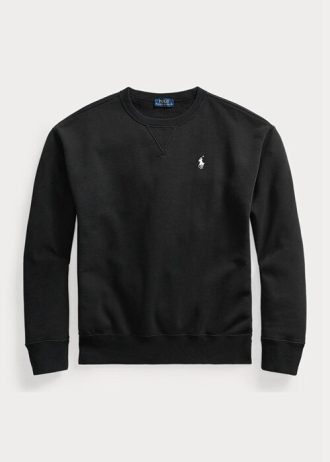Černé dámské fleecové svetrové mikiny Ralph Lauren Černé dámské fleecové svetrové mikiny Ralph Lauren