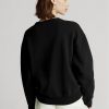 Černé dámské fleecové svetrové mikiny Ralph Lauren