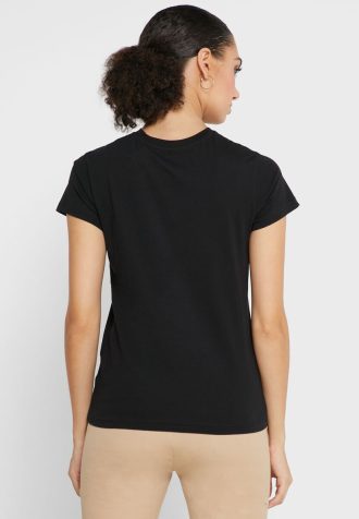 Černé dámské grafické topy Ralph Lauren s kulatým výstřihem