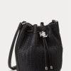 Černá dámská kabelka Ralph Lauren Woven Medium Andie Černá dámská kabelka Ralph Lauren Woven Medium Andie