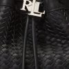 Černá dámská kabelka Ralph Lauren Woven Medium Andie Černá dámská kabelka Ralph Lauren Woven Medium Andie