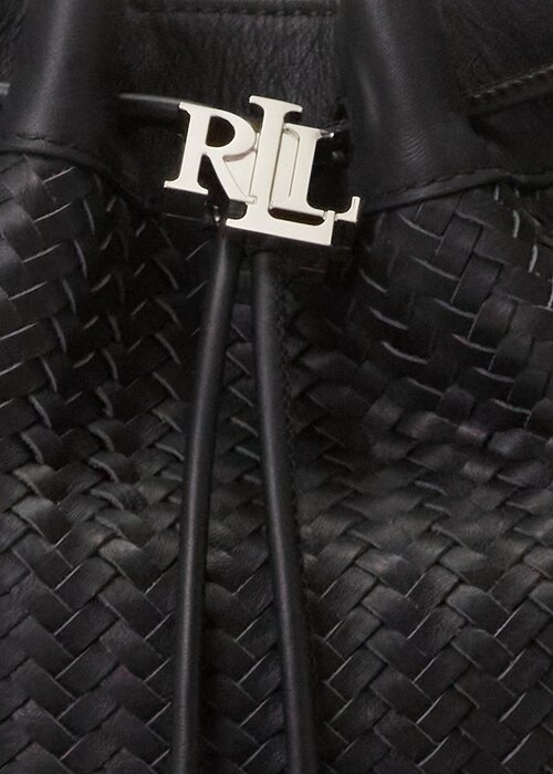 Černá dámská kabelka Ralph Lauren Woven Medium Andie Černá dámská kabelka Ralph Lauren Woven Medium Andie