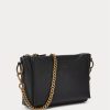 Černé dámské kabelky Ralph Lauren Leather Mini Sloane Crossbody