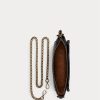 Černé dámské kabelky Ralph Lauren Leather Mini Sloane Crossbody