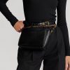 Černé dámské kabelky Ralph Lauren Leather Mini Sloane Crossbody
