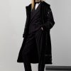 Černé dámské kabáty Ralph Lauren Lanthe Merino Shearling