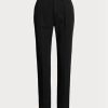 Černé dámské kalhoty Ralph Lauren Clancy Long Wool Gabardine Černé dámské kalhoty Ralph Lauren Clancy Long Wool Gabardine