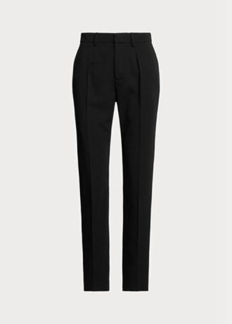 Černé dámské kalhoty Ralph Lauren Clancy Long Wool Gabardine