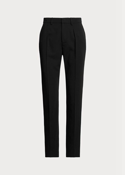 Černé dámské kalhoty Ralph Lauren Clancy Long Wool Gabardine Černé dámské kalhoty Ralph Lauren Clancy Long Wool Gabardine