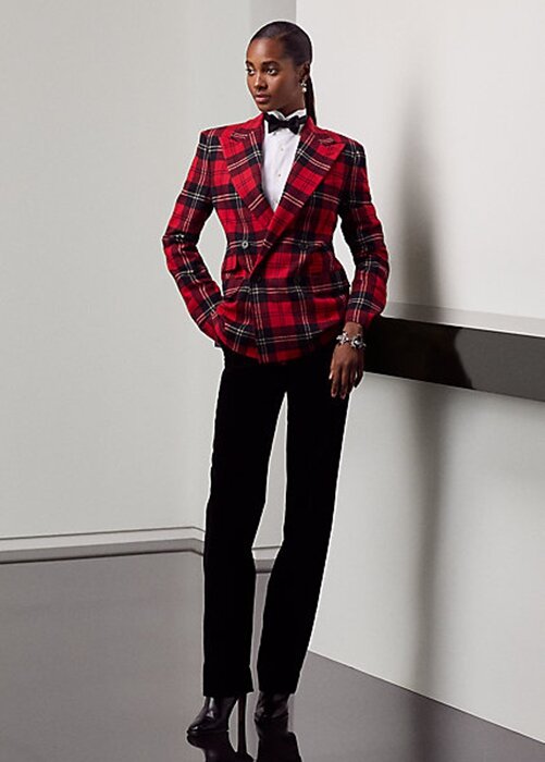 Černé dámské kalhoty Ralph Lauren Declynn Velvet Černé dámské kalhoty Ralph Lauren Declynn Velvet