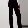 Černé dámské kalhoty Ralph Lauren Declynn Velvet Černé dámské kalhoty Ralph Lauren Declynn Velvet
