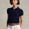 Černé dámské kašmírové polokošile Slim Fit Cashmere Ralph Lauren Černé dámské kašmírové polokošile Slim Fit Cashmere Ralph Lauren