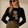 Černé dámské kašmírové svetry Ralph Lauren Utility Bear Černé dámské kašmírové svetry Ralph Lauren Utility Bear