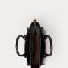 Černé dámské kožené kabelky Ralph Lauren Mini Sloane Satchel Bags