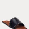 Černé dámské kožené pantofle Ralph Lauren Vachetta Černé dámské kožené pantofle Ralph Lauren Vachetta