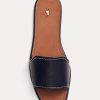 Černé dámské kožené pantofle Ralph Lauren Vachetta Černé dámské kožené pantofle Ralph Lauren Vachetta
