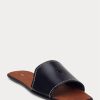Černé dámské kožené sandály Ralph Lauren Vachetta